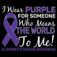 I Wear Purple Alzheimer's Disease Awareness Backpack