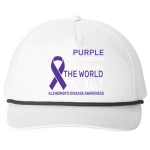 I Wear Purple Alzheimer's Disease Awareness Snapback Five-Panel Rope Hat