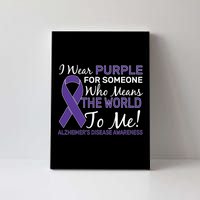 I Wear Purple Alzheimer's Disease Awareness Canvas