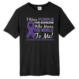 I Wear Purple Alzheimer's Disease Awareness Tall Fusion ChromaSoft Performance T-Shirt