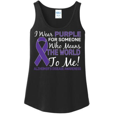 I Wear Purple Alzheimer's Disease Awareness Ladies Essential Tank