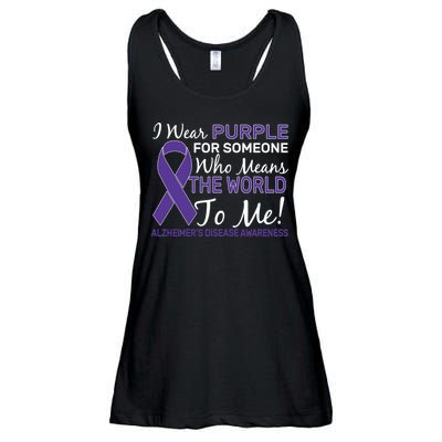 I Wear Purple Alzheimer's Disease Awareness Ladies Essential Flowy Tank