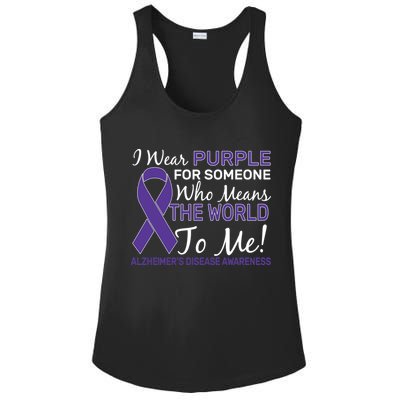 I Wear Purple Alzheimer's Disease Awareness Ladies PosiCharge Competitor Racerback Tank