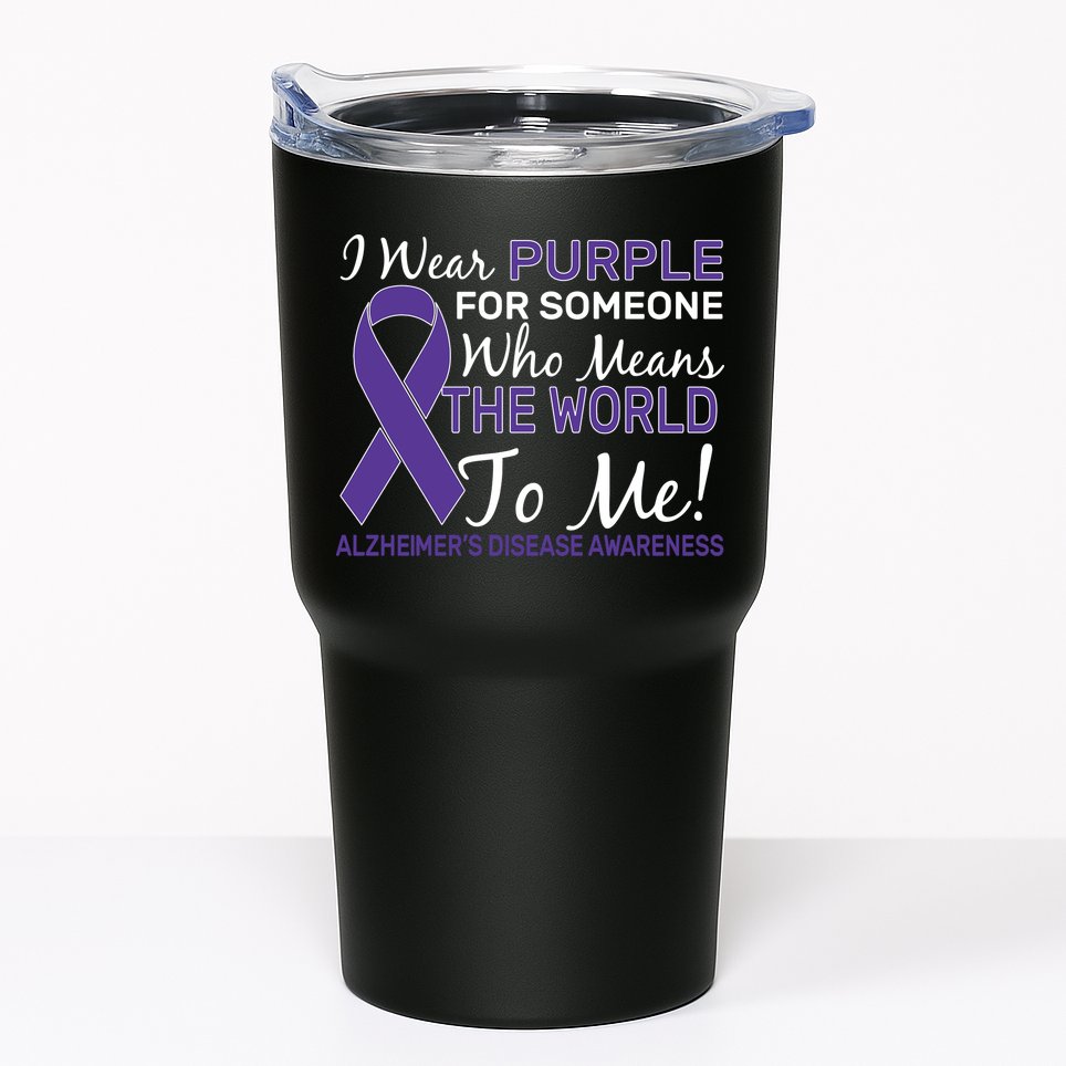 I Wear Purple Alzheimer's Disease Awareness Tumbler