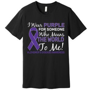 I Wear Purple Alzheimer's Disease Awareness Premium T-Shirt