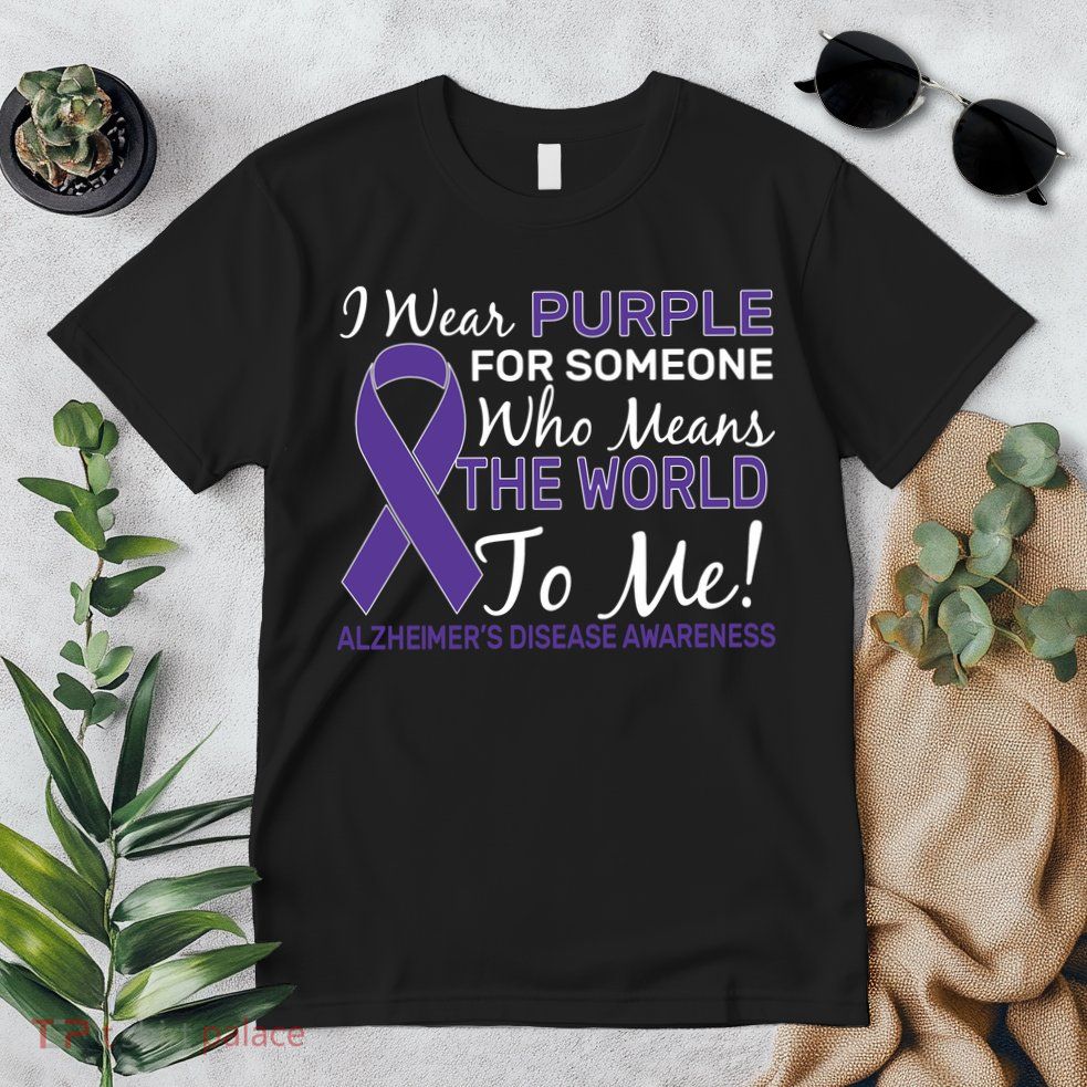 I Wear Purple Alzheimer's Disease Awareness Premium T-Shirt