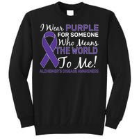 I Wear Purple Alzheimer's Disease Awareness Tall Sweatshirt