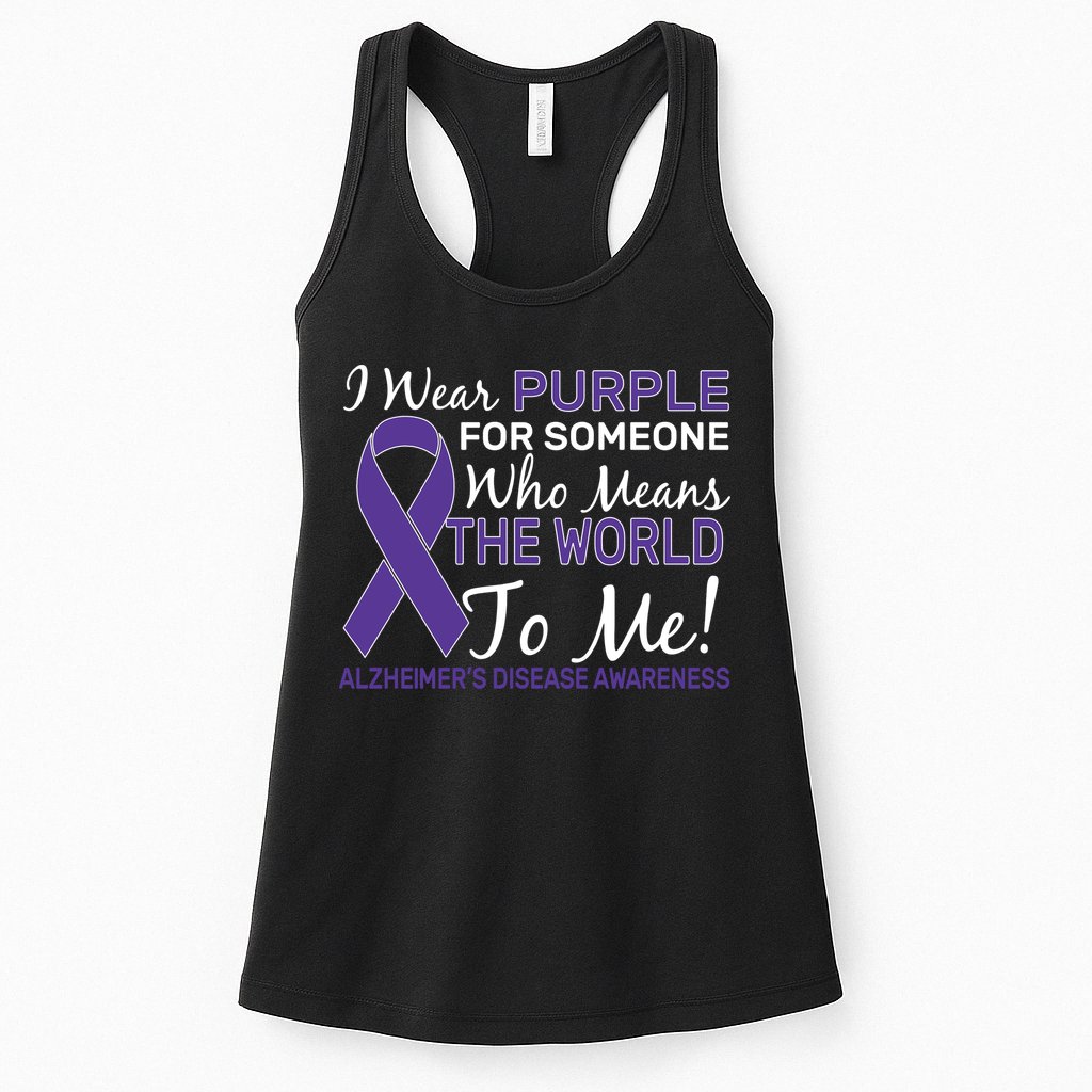 I Wear Purple Alzheimer's Disease Awareness Womens Tank Top