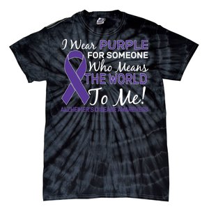 I Wear Purple Alzheimer's Disease Awareness Tie-Dye T-Shirt