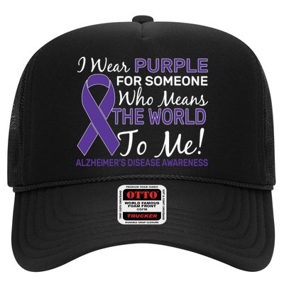 I Wear Purple Alzheimer's Disease Awareness Trucker Hat