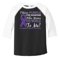 I Wear Purple Alzheimer's Disease Awareness Toddler Fine Jersey T-Shirt