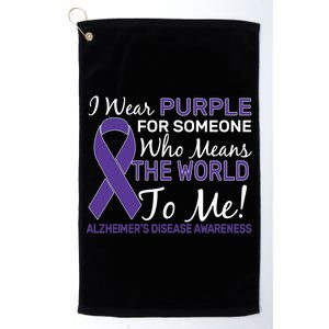 I Wear Purple Alzheimer's Disease Awareness Platinum Collection Golf Towel