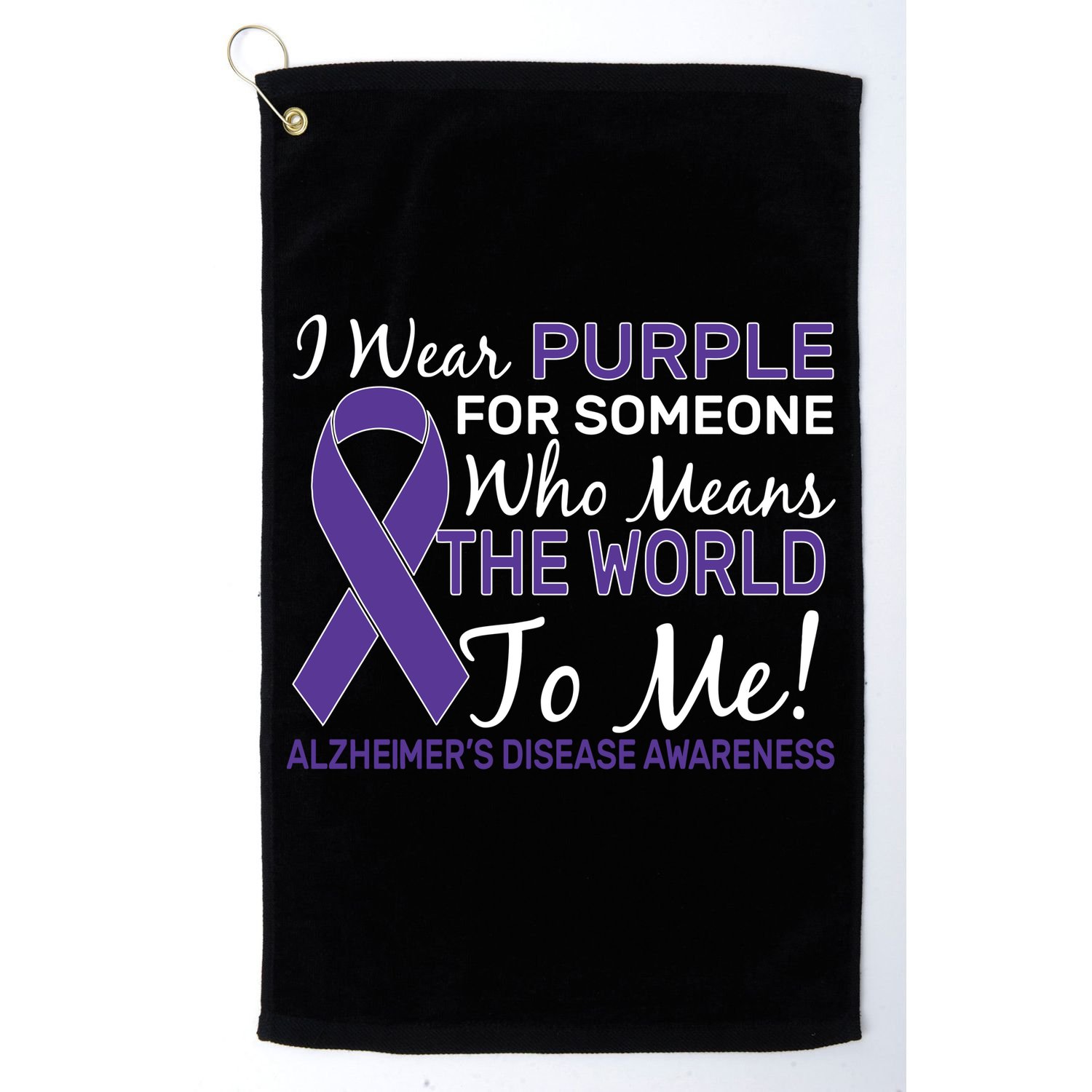 I Wear Purple Alzheimer's Disease Awareness Golf Towel