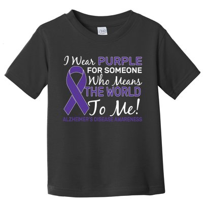 I Wear Purple Alzheimer's Disease Awareness Toddler T-Shirt