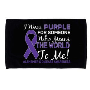 I Wear Purple Alzheimer's Disease Awareness Microfiber Hand Towel