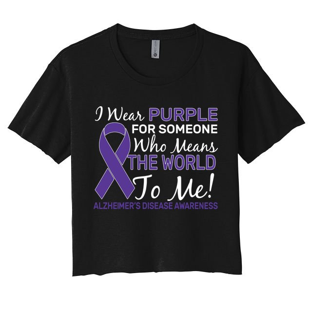 I Wear Purple Alzheimer's Disease Awareness Crop Top