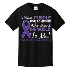 I Wear Purple Alzheimer's Disease Awareness Kids T-Shirt