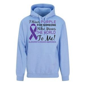 I Wear Purple Alzheimer's Disease Awareness Unisex Surf Hoodie