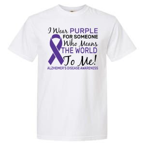 I Wear Purple Alzheimer's Disease Awareness Garment-Dyed Heavyweight T-Shirt