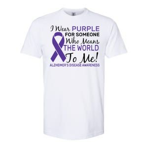 I Wear Purple Alzheimer's Disease Awareness Softstyle CVC T-Shirt