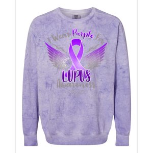 I Wear Purple For Lupus Awareness Colorblast Crewneck Sweatshirt