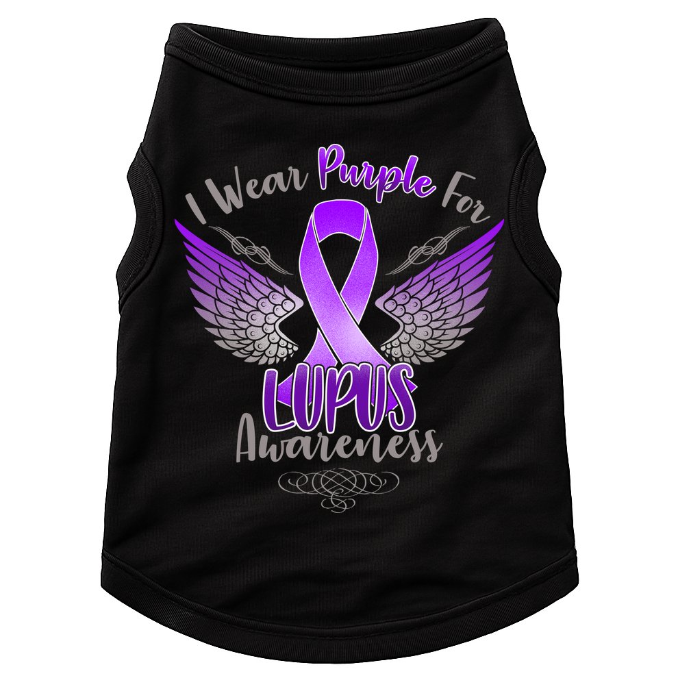 I Wear Purple For Lupus Awareness Doggie Tank