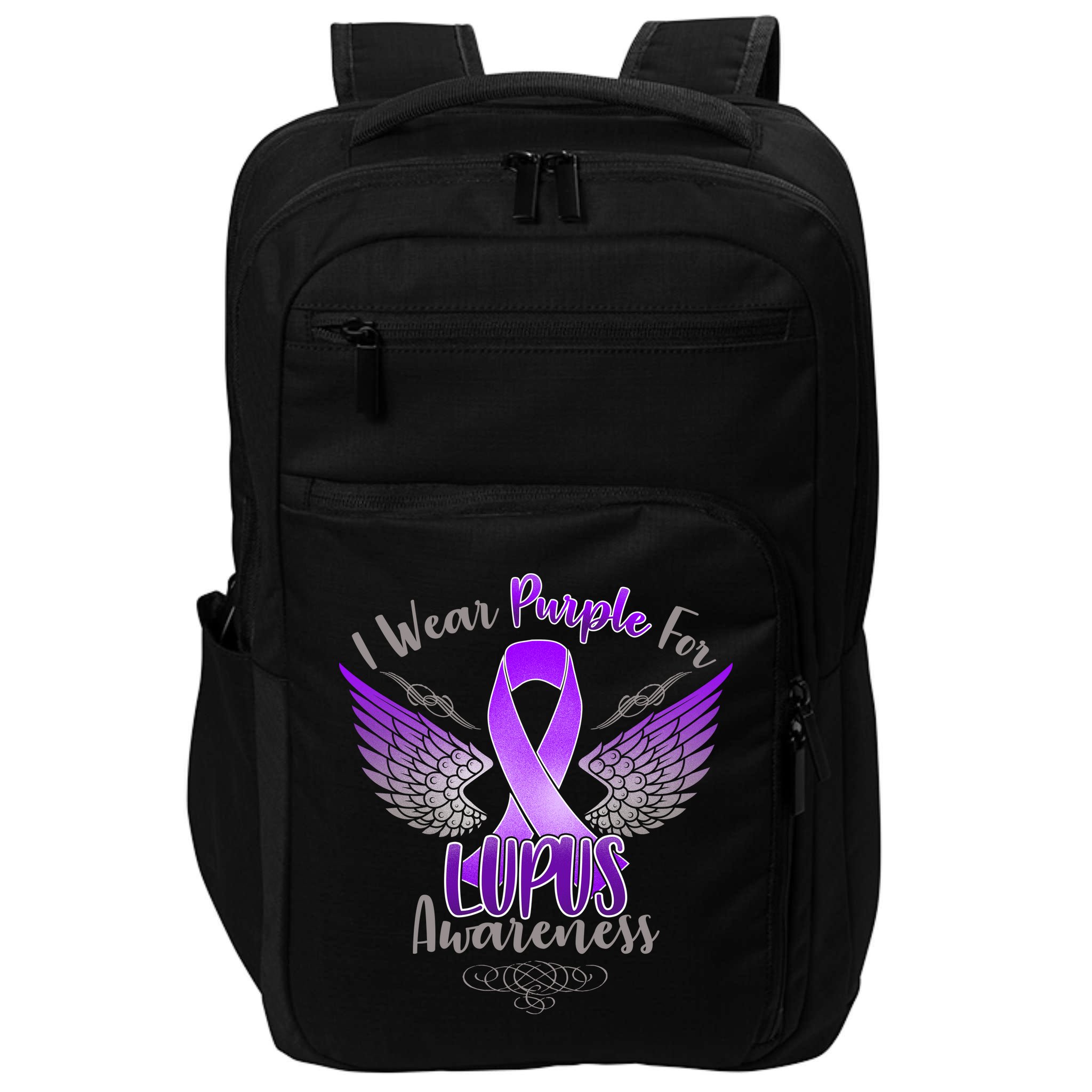 I Wear Purple For Lupus Awareness Impact Tech Backpack