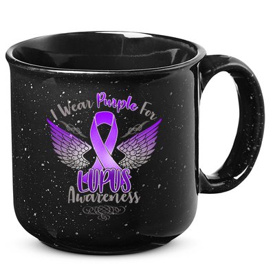 I Wear Purple For Lupus Awareness 15oz Campfire Ceramic Mug