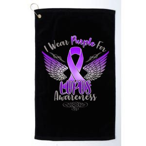 I Wear Purple For Lupus Awareness Platinum Collection Golf Towel