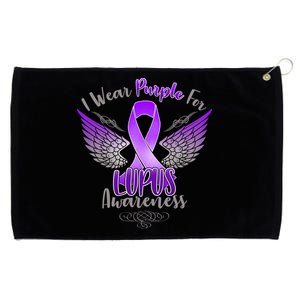 I Wear Purple For Lupus Awareness Grommeted Golf Towel