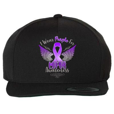 I Wear Purple For Lupus Awareness Wool Snapback Cap