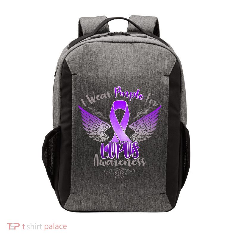 I Wear Purple For Lupus Awareness Vector Backpack