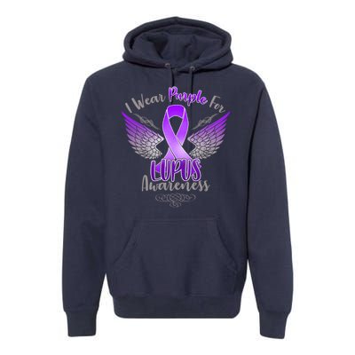 I Wear Purple For Lupus Awareness Premium Hoodie