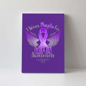 I Wear Purple For Lupus Awareness Canvas