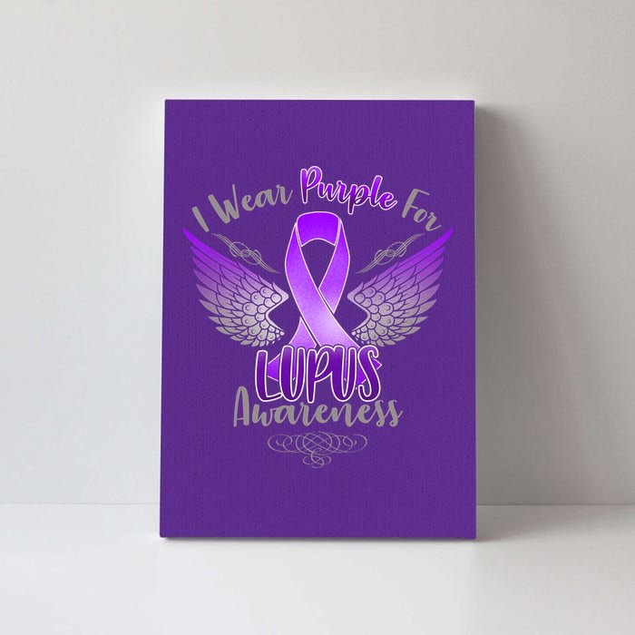 I Wear Purple For Lupus Awareness Canvas