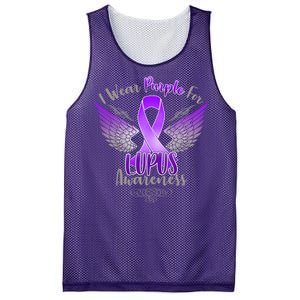 I Wear Purple For Lupus Awareness Mesh Reversible Basketball Jersey Tank