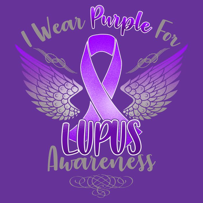 I Wear Purple For Lupus Awareness Poster