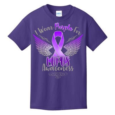 I Wear Purple For Lupus Awareness Kids T-Shirt