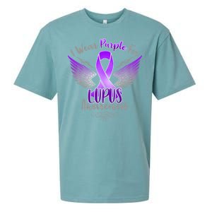 I Wear Purple For Lupus Awareness Sueded Cloud Jersey T-Shirt