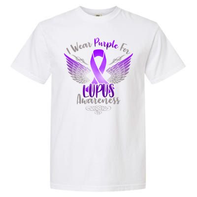 I Wear Purple For Lupus Awareness Garment-Dyed Heavyweight T-Shirt