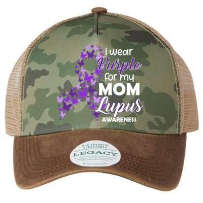 I Wear Purple For My Mom Lupus Awareness Legacy Tie Dye Trucker Hat