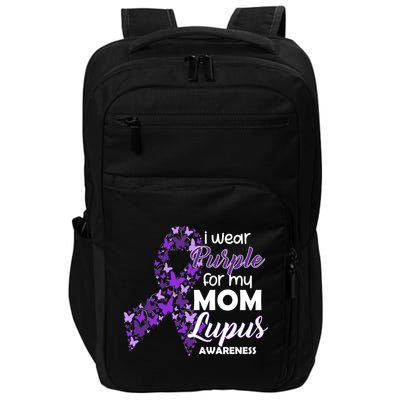 I Wear Purple For My Mom Lupus Awareness Impact Tech Backpack