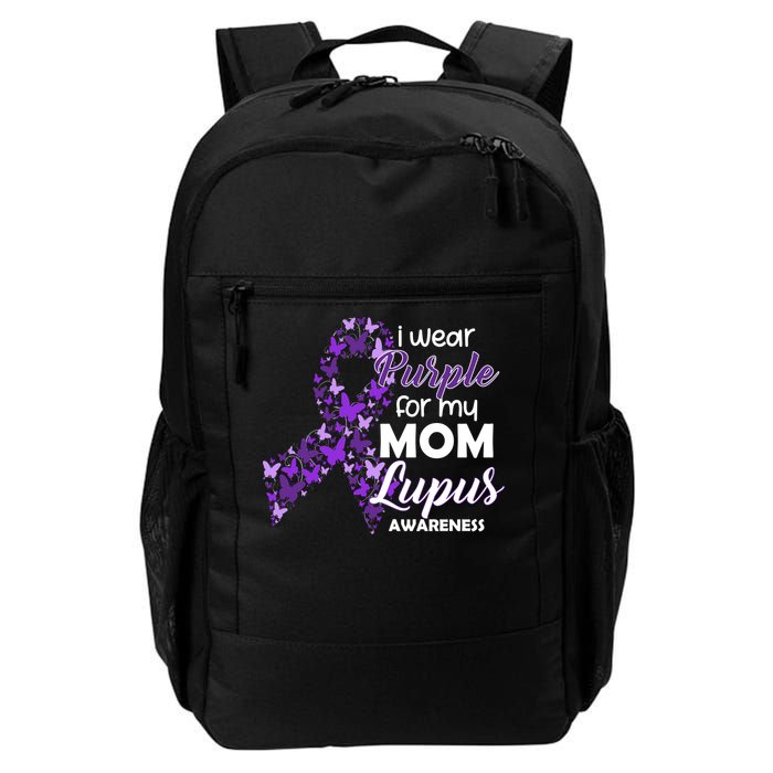 I Wear Purple For My Mom Lupus Awareness Daily Commute Backpack