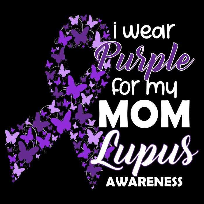 I Wear Purple For My Mom Lupus Awareness Backpack