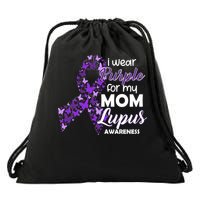 I Wear Purple For My Mom Lupus Awareness Drawstring Bag