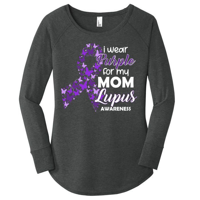 I Wear Purple For My Mom Lupus Awareness Women's Perfect Tri Tunic Long Sleeve Shirt