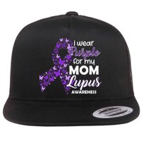 I Wear Purple For My Mom Lupus Awareness Flat Bill Trucker Hat