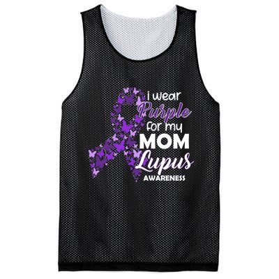 I Wear Purple For My Mom Lupus Awareness Mesh Reversible Basketball Jersey Tank