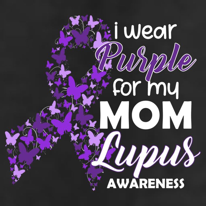 I Wear Purple For My Mom Lupus Awareness Golf Towel