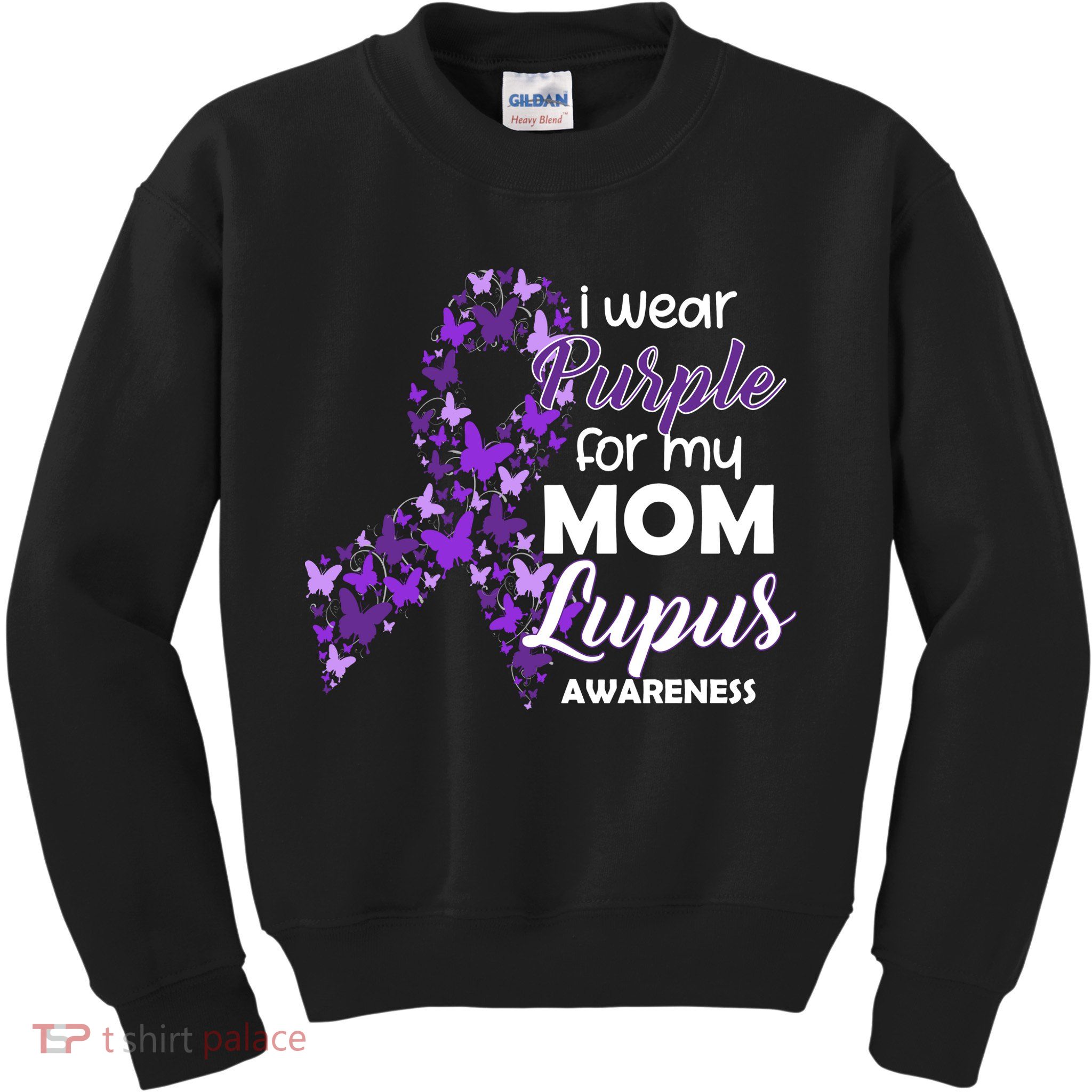 I Wear Purple For My Mom Lupus Awareness Kids Sweatshirt
